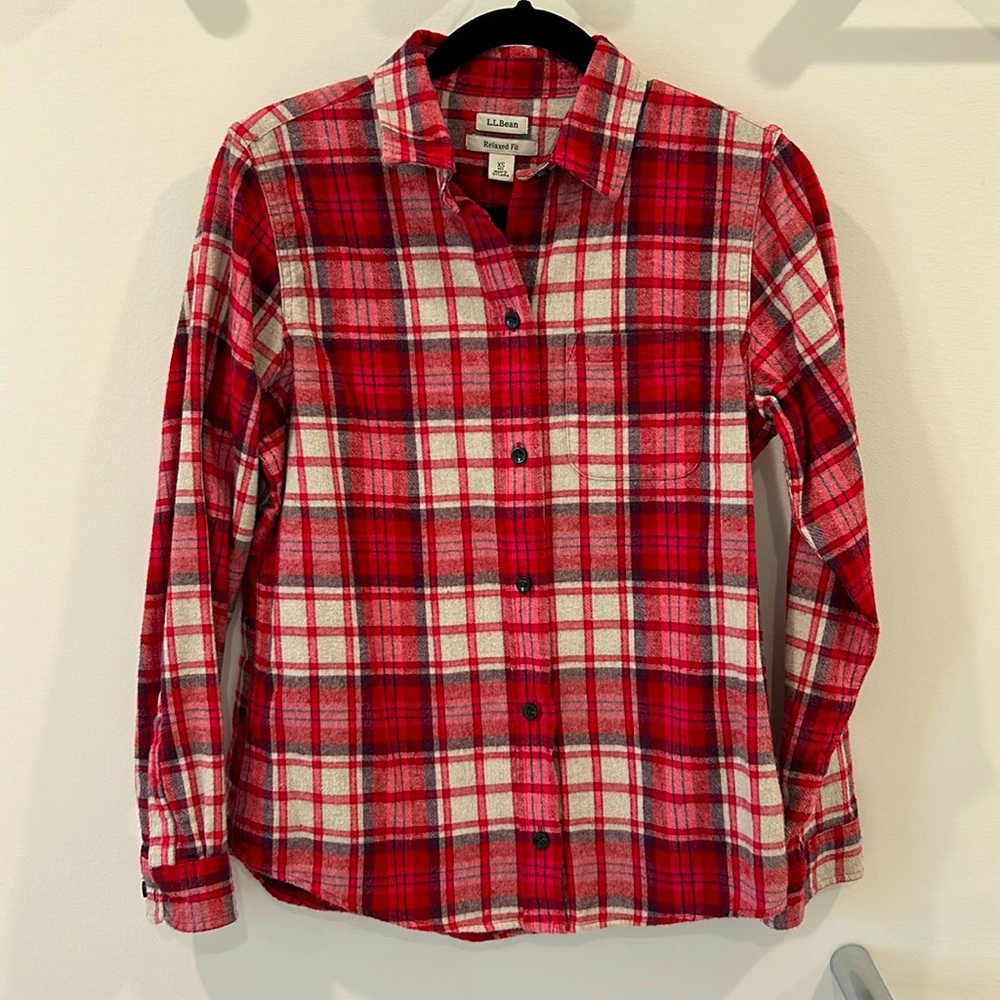 LL Bean Pink Flannel